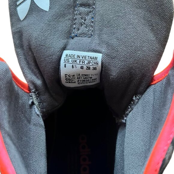 Adidas Originals size 8 Jeremy Scott Gray Floral Slip-On High Top Sneakers - Picture 6 of 14